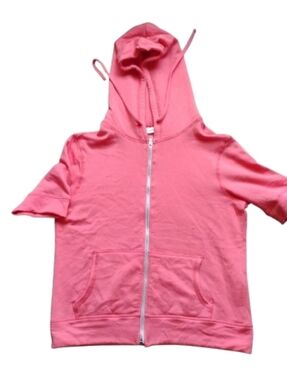 New Without Tags 78 & Sunny Zip Hoodie Short Sleeve Orange Size L